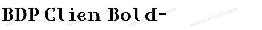 BDP Clien Bold字体转换